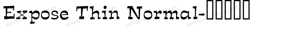 Expose Thin Normal字体转换